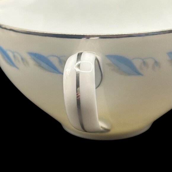 Vintage Sky Flower Tea Cup Platinum Trim - Picture 3 of 8